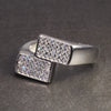 Real Silver Mens Rings Simulated Diamond Hip Hop Pinky Bridesmaid Jewelry Fine Jewelry