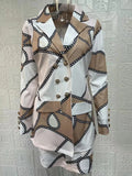 Sets for Women 2 Pieces 2024 Spring Plaid Print Notched Neck Long Sleeve Blazer & Elegant High Waist Mini Skirt Set Office Lady