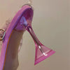 Star style Summer Transparent Women Sandals Fashion Crystal Clear heeled Female Party Prom Shoes High heels Gladiator Sandals
