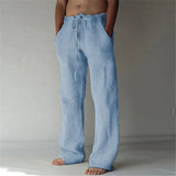 Mens Linen Pants Linen Pants for Men Loose Straight Pants Cotton Linen Cotton Linen Men Pants Linen Oose Linen Pants