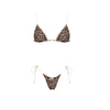 3 Pcs Leopard Bikini Swimsuit with Cover Up kimonos Swimwear Women Bathing Suit Bandage Bikini Set Swimming Suits Biquini