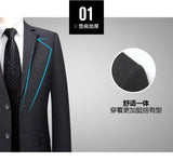 2025 new model men High quality four-sided stretch Suit Formal  Jacket + Trousers 2-piece suit Men's Business suit size 5XL