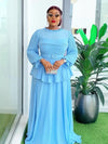 African Dresses for Woman Party 2025 Plus Size Fashion Dashiki Ankara Chiffon Wedding Gowns Elegant Turkey Muslim Maxi Dress