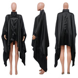 SOMO Plus Size Women Clothes Pleated Long Cape Shirt Bat Full Sleeve Irregularity Blouse Top One Size Loose Dropshipping 2023