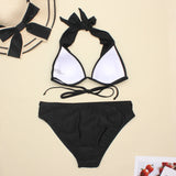 Women's Swimwear 2022 Push Up Bikini Two Pieces Swimsuits Halter Bandage Bathing Suits Sexy Thong Bikini Sets Summer Beach Wear
