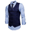 2025 Men's Formal Dress Vest Top Double Breasted Casual Tank Tops Solid Slim V-Neck Club Party Suits Vest Formal Waistcoat Men