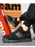 2025 New Shoes for Men Leather Casual Shoe Fashion Lace-up Leisure Striped Flat Shoes for Man Spring Autumn Cool Loafers