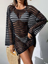 Women's Plus Size Swim Cover Up – Long Sleeve Beach Tunic Dress for Sun Protection, Swimwear Bikini Wrap, Ladies Sports Swimwear