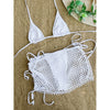 S - XL Mesh Fishnet Skirt Halter Bikini Female Swimsuit Women Swimwear Three-pieces Bikini set Bather Bathing Suit Swim V4889