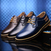 Mens Shoes Hand Sewn Cowhide Leather Shoes Men's Casual Loafers Plus Size 38-48