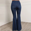 Women's casual jeans, fashionable studded Button flared y2k jeans