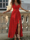 Women Evening Dresses Sexy Elegant Red Cocktail Party Chic Gala Graduation Luxury Formal Occasion Bridesmaid Gown Dress Clothes