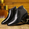 Retro Men Ankle Boots Luxury High-top Men Leather Shoes High Quality Non-Slip Motorcycle Boots Fashion Zipper Men Boots Big Size