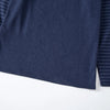 2-piece plus size men's fall/winter thermal underwear set fashion simple sleeve striped long-sleeved trousers casual pajamas set