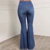 Women's casual jeans, fashionable studded Button flared y2k jeans