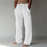 Mens Linen Pants Linen Pants for Men Loose Straight Pants Cotton Linen Cotton Linen Men Pants Linen Oose Linen Pants