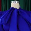 Elegant Party Dresses for Woman 2024 Luxury Bow Collar Short Sleeve High Waisted A Line Pleated Ankle Length Birthday Party Robe