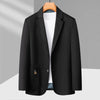 plus Size Men's Fashion Suit 2025 High Quality Slim Fit Solid Color Hipster Casual Coat for Spring Autumn