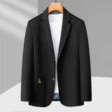 plus Size Men's Fashion Suit 2025 High Quality Slim Fit Solid Color Hipster Casual Coat for Spring Autumn