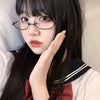 Women's Glasses Lower Half Frame No Lens Women Glasses Frame Water Drop No Lens Decoration Cute Girl Decoration Glasses Frame