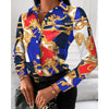 Women's Blouse Fashion Print Long Sleeve Tops Black Elegant Shirts & Blouses Autumn Youthful Woman Clothes 2023 New Arrivals