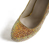 Sexy Platform Shallow Shoes Woman Pumps Round Head Bling Sequins Slip-On Ultra Thin High Heels Party Wedding Shoe Zapatos
