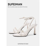 Women High Heels Rome Sandals Sexy Summer Shoes Open Toe Slippers 2025 Trend Party Dress New Slingback Sandalias Pumps Mujer