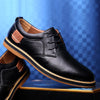 Mens Shoes Hand Sewn Cowhide Leather Shoes Men's Casual Loafers Plus Size 38-48