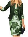 Dress Two Piece Set Short 3/4 Sleeve Top Big Size Wrap Hip Dress Suit Women Clothing 2023 New Arrivals Elegant 2 Piece Set