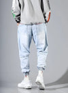 Plus Size 5XL Men's Baggy Harem Jeans Hip Hop Male Trousers Black Blue Cargo Jeans Man Fashion Streetwear Denim Jogger Pants