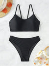Sexy Woman Swimsuits 2025 Summer Swimwear Women's Bikinis for Female Two Pieces Beach Wear Solid Color Bikinis Set Bathing Suit