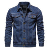 Denim Jacket Men Fashion Motorcycle Jeans Jackets Mens Causal Oversized Cotton Casual Black Blue Denim Jacket Man Outerwear Coat