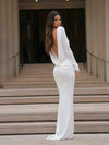 Women's Clothing 2025 Autumn New Style High-end Temperament Sexy Backless Dress Long Skirt Slim Fit Long Sleeved Dress