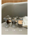 Silver Baotou Sandals Women 2025 New Summer Beautiful Pointy Wine Glass Celebrity Crystal Flower Transparent High Heels