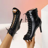 Woman Shoes Ankle Boots Spring Summer Sandals Elegant Party Pole Dance Gladiator Peep Toe Super High Heel Sexy Lace-up Plus Size