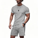 Men's Summer Sports suit Casual Fashion sports two-piece suit Sports quick-drying T-shirt shorts set Fitness Top Sports shorts