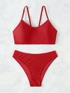 Sexy Woman Swimsuits 2025 Summer Swimwear Women's Bikinis for Female Two Pieces Beach Wear Solid Color Bikinis Set Bathing Suit
