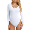 Woman Clothing Women'S Sexy Knitted  Underwear Crew Neck Long Sleeve Leggings Slim Jumpsuit Bodysuit Top Ropa Mujer Juvenil