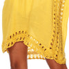 Plus Size Beachwear for Women Summer Outwear Knitted V Neck Bikinis Cover Up Yellow Tunic Pareo Swimsuit Coverd Large Dress XXL
