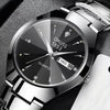 ORUSS Relogio Feminino Couple Watch Men Quartz watch for Lovers Luxury Womens wristwatch Week Display Stainless Steel Waterproof