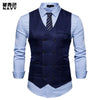 2025 Men's Formal Dress Vest Top Double Breasted Casual Tank Tops Solid Slim V-Neck Club Party Suits Vest Formal Waistcoat Men
