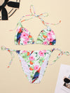 Women's Swimwear 2022 Push Up Bikini Two Pieces Swimsuits Halter Bandage Bathing Suits Sexy Thong Bikini Sets Summer Beach Wear
