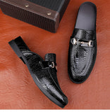 Men's plus size casual leather shoes Four Seasons new outdoor anti slip comfort walking shoes business Half support leather shoe