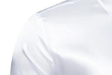 Nightclub Dress Red Satin Shirts Men Clothing Silk Like Long Sleeve Roupas Masculinas Mens Sexy Wedding Party Button Up Shirts
