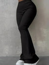Women's Clothing Autumn and Winter Casual Simple Fashion Slim Ribbed Leggings Solid Color High Waist Trousers for Women