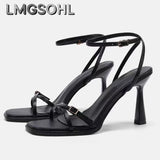 Women High Heels Rome Sandals Sexy Summer Shoes Open Toe Slippers 2025 Trend Party Dress New Slingback Sandalias Pumps Mujer