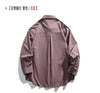 Men Oversize Loose Casual Long Sleeve Outdoor Cargo Shirts Cityboy Streetwear Fashion Plus Size Washed Cotton Shirt Blouse