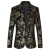 Plus Size 6XL-M Spring Luxury Men Retro Gold Print Blazers 2022 New Slim Wedding Nightclub Party Dress Men Clothing Suit Jacket