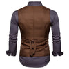 2025 Men's Formal Dress Vest Top Double Breasted Casual Tank Tops Solid Slim V-Neck Club Party Suits Vest Formal Waistcoat Men