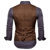2025 Men's Formal Dress Vest Top Double Breasted Casual Tank Tops Solid Slim V-Neck Club Party Suits Vest Formal Waistcoat Men